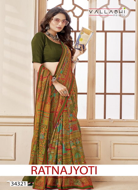 Ratnajyoti By Vallabhi Moss Georgette Wholesale Saree Suppliers In Mumbai